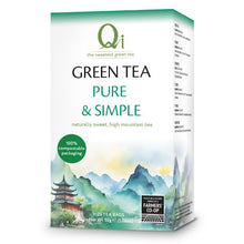 Box of Qi Green Tea with scenic design on a white background