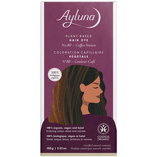 Ayluna Plant Based Hair Dye Coffee Brown No.80 in a packet inside a box 