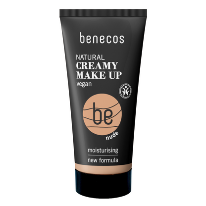 benecos natural creamy make up vegan nude in black tube.