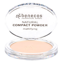 Benecos natural compact powder mattifying fair in clear compact case