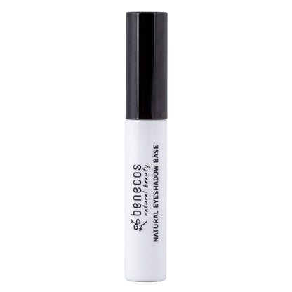 Benecos natural eyeshadow base in white stick with black lid.