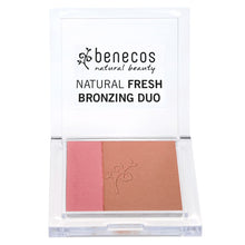 benecos natural fresh bronzing duo in clear case.