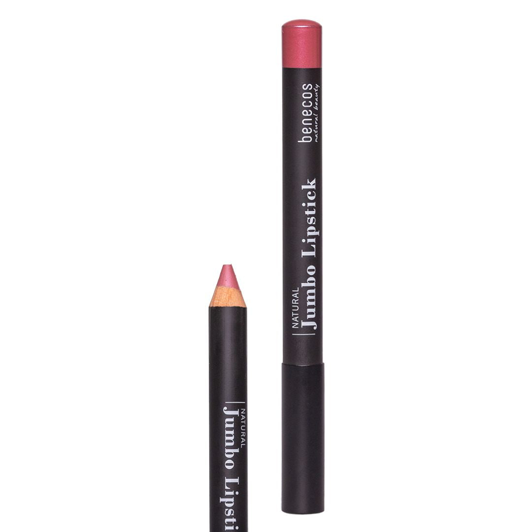 Benecos natural jumbo lipstick pencil in rosy brown.