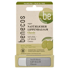 Benecos Natural Lip Balm Classic with Organic Olive Oil and Organic Cocoa Butter on a white background