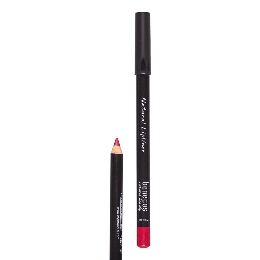 Benecos natural lipliner pencil in berry with lid.