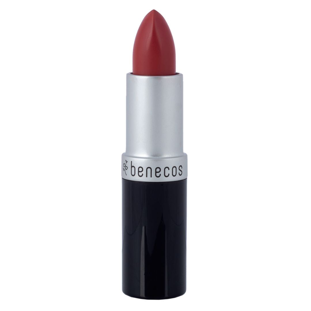 benecos Natural Lipstick in soft coral.