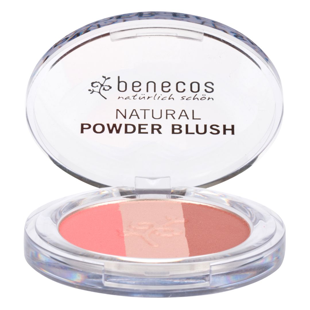 Benecos natural trio pressed powder blush in clear case