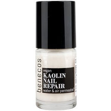 benecos vegan nail repair with kaolin, contains white clay.