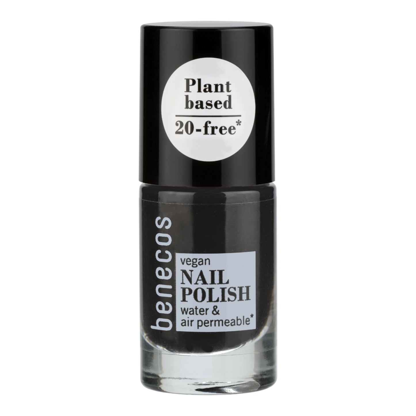 Benecos vegan nail polish bottle on a white background