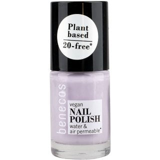 Benecos plant based nail polish lovely lavender is a pastel purple shade. 
