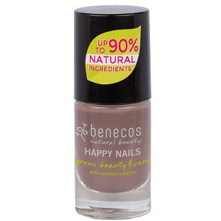 Benecos plant based nail polish rock it is a medium mauve grey shade.