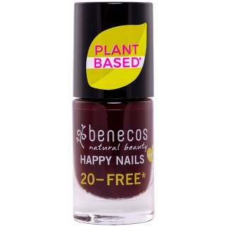 Benecos plant based nail polish vamp is a deep berry purple shade.