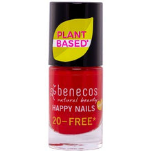 Benecos plant based nail polish in vintage red is a sexy red shade.
