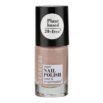 Benecos vegan nail polish bottle on a white background