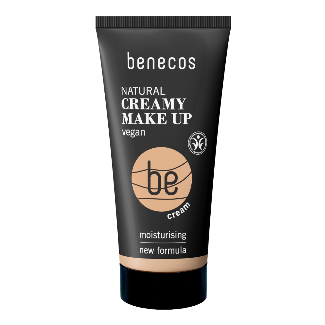 benecos natural creamy make up vegan cream in black tube.