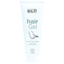 Eco Cosmetics Hair Gel for all hair types is in a tube 