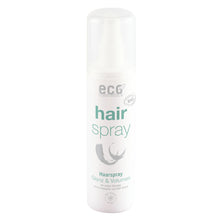 Hair spray bottle with 'eco' branding on a white background