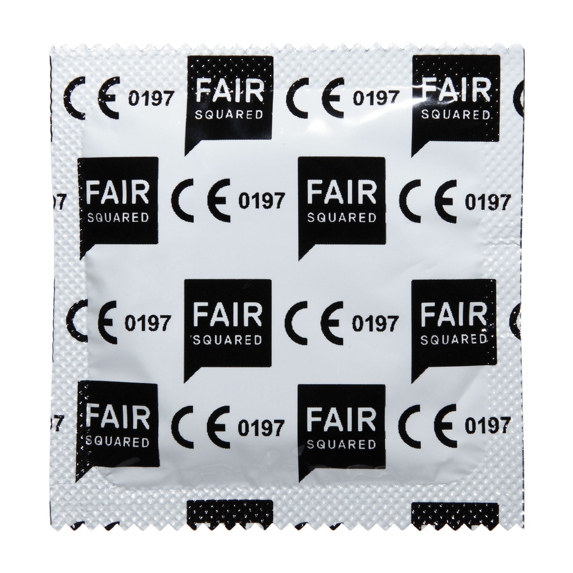 Fair Squared condom on white background