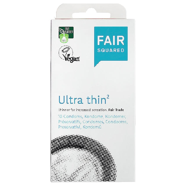 Fair Squared Ultra Thin Condoms in a cardboard box 