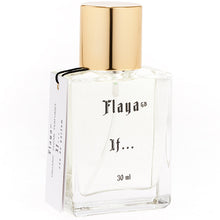 Falya Eau De Parfume If... 30ml  is in a square clear glass spray bottle with a gold coloured lid.
