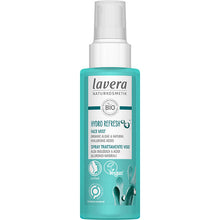 Lavera Hydro Refresh Fac e Mist with organic algae and natural hyaluronic acids in a bottle made of 100% recycled  material