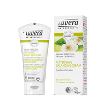 lavera Mattifying Balancing Cream with Organic Green Tea and Organic Calendula for Combination Skin. Tube in a Box 
