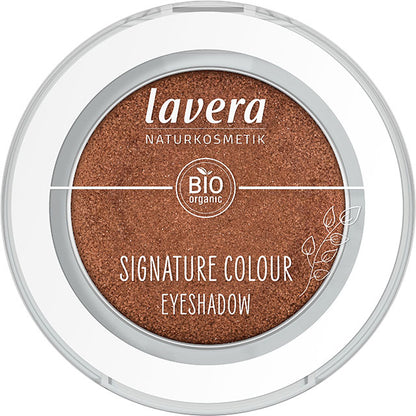 Lavera Signature Colour Eyeshadow Amber 07 is in a round pressed powder compact.