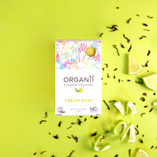 Organii organic green tea and lime cream soap with organic shea butter box with green tea and lime