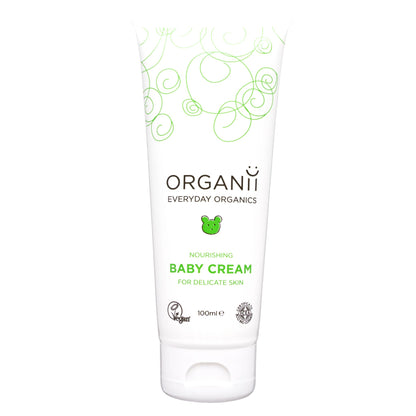 Organii Nourishing Baby Cream For Delicate Skin Tube on white background