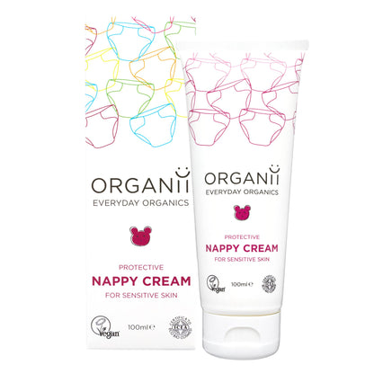 Organii Protective Nappy Cream for Sensitive Skin tube and a box on white background