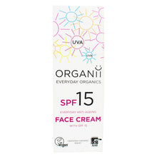 Organii Everyday Organics SPF15 Everyday anti-ageing Face Cream with spf15 box on white background
