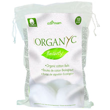 Organyc Organic Cotton Balls wrapped in  a pouch bag. 