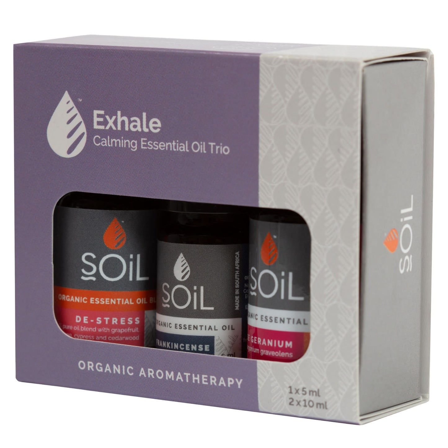 SOiL Organic Essential Oil Exhale Gift Set - 2 x 10ml & 1 x 5ml