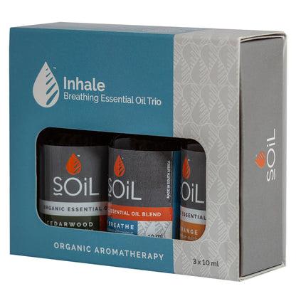 SOiL Organic Essential Oil Inhale Gift Set - 3 x 10ml