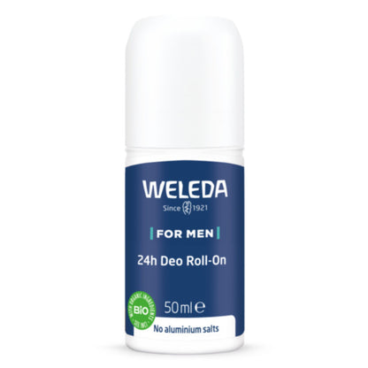 Weleda 24h Deo Roll-On for Men on a white background