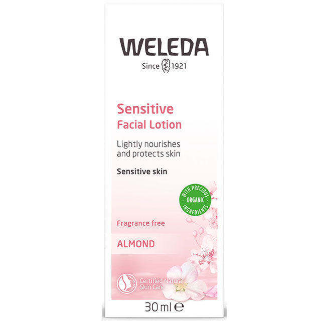 Weleda Sensitive Facial Lotion with organic Almond Oil is Fragrance Free for Sensitive Skin.