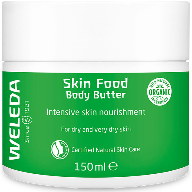 Weleda Skin Food Body Butter for dry and very dry skin in a glass jar 