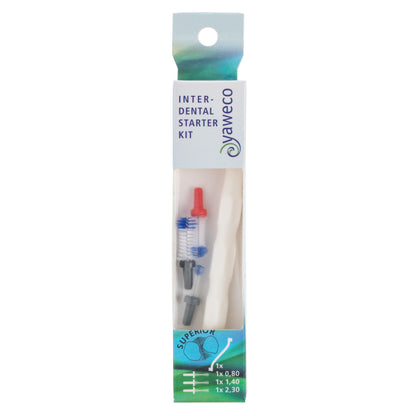 Yaweco inter-dental starter kit packaging on a white background