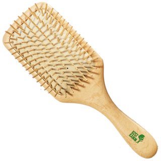 Natural Wooden Paddle Hair Brush With Tacks Kost Kamm