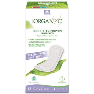 organyc organic panty liners light flow organic cotton sanitary pad