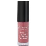 benecos matt liquid lipstick rosewood romance pink lipstick