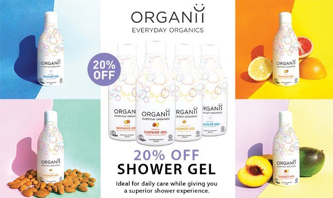 Organii Everyday Organics 20% Off Shower Gels 