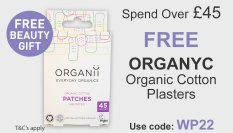 spend over £45 and get free Organii Patches 45