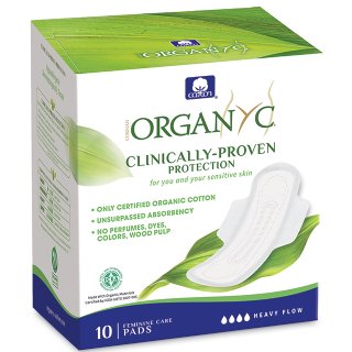 organyc organic cotton sanitary pads feminine hygiene