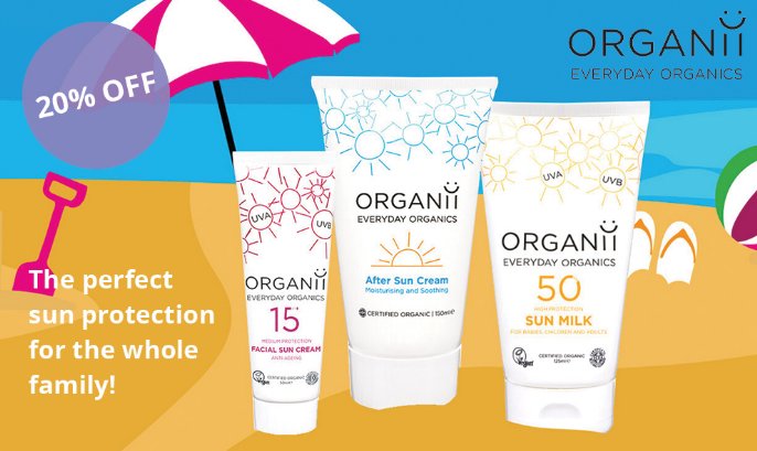 Organii Everyday Organics - Special Offer 20% OFF Organic Sun Protection