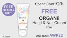 All Natural Me Spend Over £25 and get a Free ORGANii Hand & Nail Cream. Use Code AWP22 at checkout