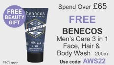 All Natural Me Spend Over £65 and Get a Free Benecos Men's Care 3 in 1. Use Code AWS22 at checkout