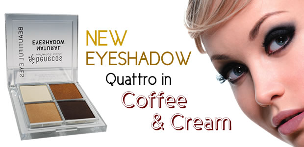 NEW benecos quattro eyeshadow coffee and cream