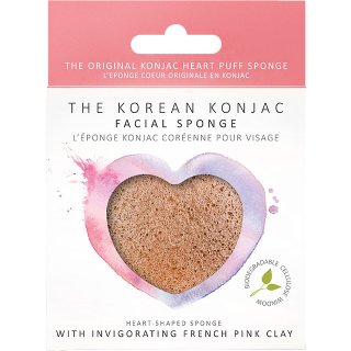 konjac sponge co french pink clay facial sponge heart