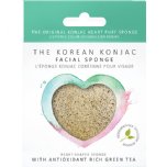 the konjac sponge co green tea heart sponge facial cleanser